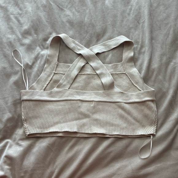 Beige Ribbed Halter Top - House of Harlow - Picture 2 of 3